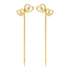 Picture of Double Hearts Hijab Scarf Pins Gold Plated