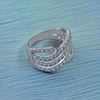 Picture of Triple Wavy Statement Ring Rhodium Plated