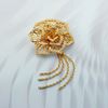 Picture of Large Vintage Rose Brooch Gold Plated