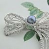 Picture of Ruffle Bow Brooch Rhodium Plated