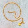 Picture of Heart Curb Chain Anklet Gold Plated