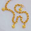 Picture of Textured Heart Anklet Gold Plated with Bell for Kids