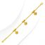 Picture of Dangle Heart Curb Chain Bracelet Gold Plated with Bead Balls