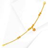 Picture of Regal Crown and Bead Curb Chain Bracelet Gold Plated