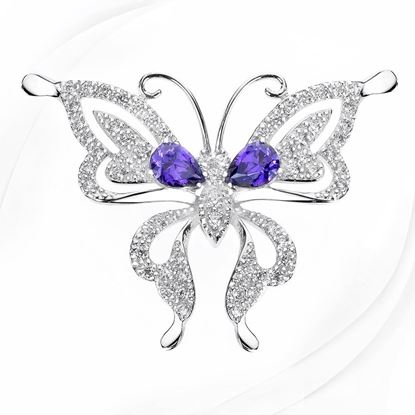 Picture of Monarch Butterfly Brooch Rhodium Plated (Rerama)