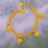 Picture of Mixed Heart Chain Bracelet Gold Plated