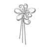 Picture of Large Swirl Blooming Flower Brooch Rhodium Plated