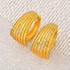 Picture of Wide Layered Band Hoop Earrings Gold Plated