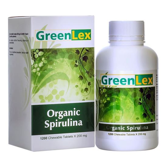Picture of GREENLEX Organic Spirulina  - 1200 chewable tablets