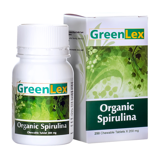 Picture of GREENLEX Organic Spirulina  - 250 chewable tablets