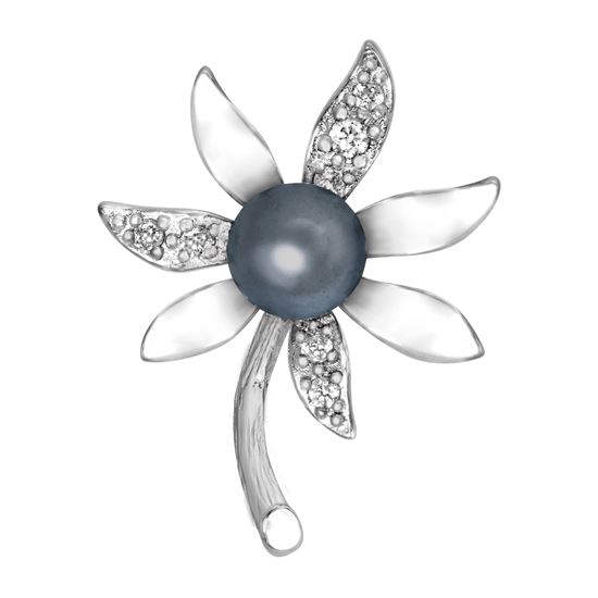 Picture of RHODIUM PLATED MINI BROOCH JEWELLERY (BH5160)